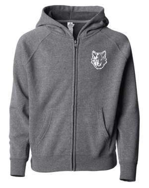 Custom Printed Apparel | OPM Spiritwear 2025 - Youth Lightweight Zip Hood Grey - OPM Spiritwear 2025 - 18266