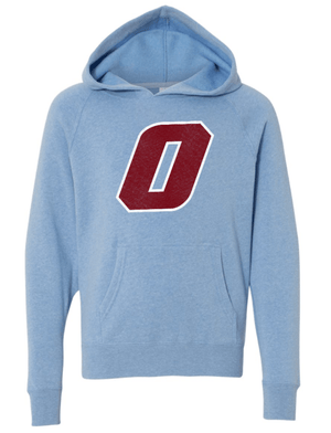 Custom Printed Apparel | OPM Spiritwear 2025 - Youth Raglan Hooded Sweatshirt Pacific Blue - OPM Spiritwear 2025 - 18266