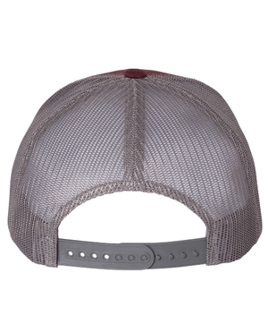 Custom Apparel - Screen Printing - OPM Spiritwear Holiday 2024 - Retro Trucker Cap ~ Caramel/Black - Maroon/Grey ~ - OPM Spiritwear Holiday 2024 - 16803