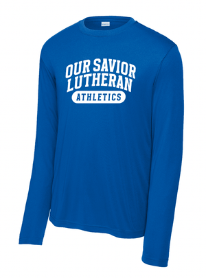 Custom Printed Apparel | Our Savior Lutheran - Athletics LS Performance Shirt - Fabricated Customs
