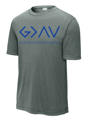 Custom Apparel - Screen Printing - Our Savior Youth Group - Performance T-Shirt (Navy / Grey) - Our Savior Youth Group - 17496