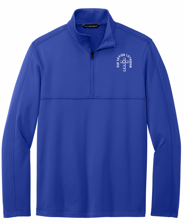 Our Savior Lutheran 1/4 Zip Fleece -- Royal Blue