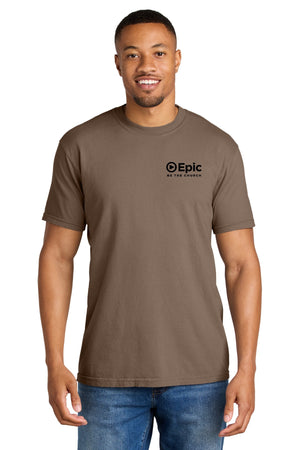 Epic Church 20th Anniversary T-Shirt Espresso front view