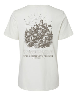 Epic Church 20th Anniversary T-Shirt Natural back view