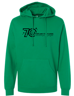 Custom Apparel - Screen Printing - PCP 70 Year Anniversary - Midweight Hoodie (Kelly Green / Grey) - PCP 70 Year Anniversary - 17173