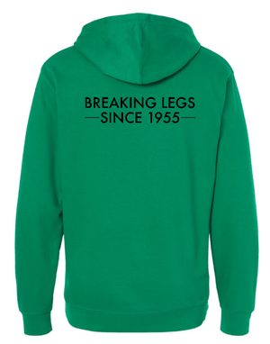 Custom Apparel - Screen Printing - PCP 70 Year Anniversary - Midweight Hoodie (Kelly Green / Grey) - PCP 70 Year Anniversary - 17173