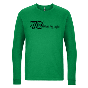 Custom Apparel - Screen Printing - PCP 70 Year Anniversary - Unisex Long Sleeve T-Shirt (Kelly Green / Dark Grey) - PCP 70 Year Anniversary - 17173