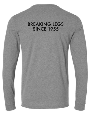 Custom Apparel - Screen Printing - PCP 70 Year Anniversary - Unisex Long Sleeve T-Shirt (Kelly Green / Dark Grey) - PCP 70 Year Anniversary - 17173