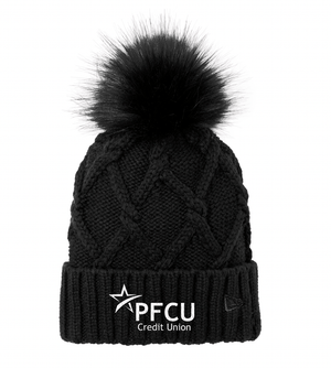 Custom Apparel - Screen Printing - PFCU - Faux Fur Pom Beanie - PFCU - 14701