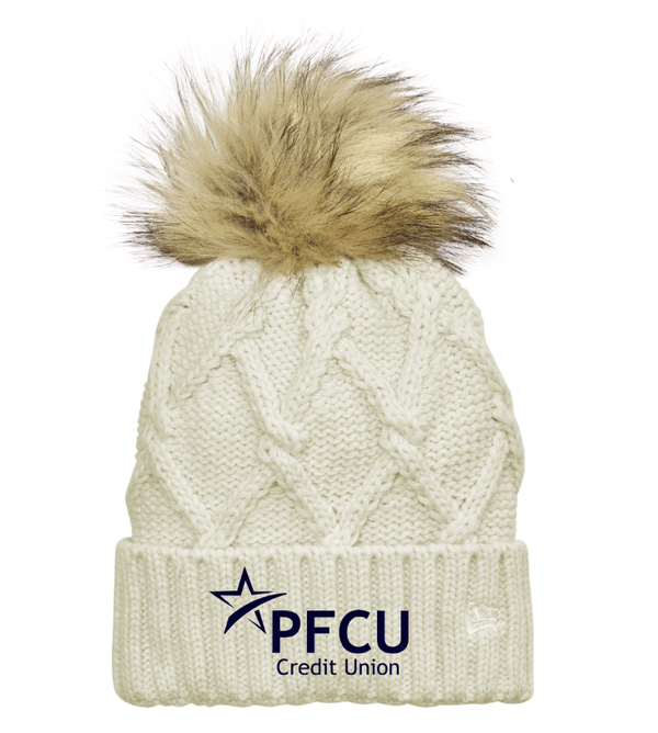 Custom Apparel - Screen Printing - PFCU - Faux Fur Pom Beanie - PFCU - 14701