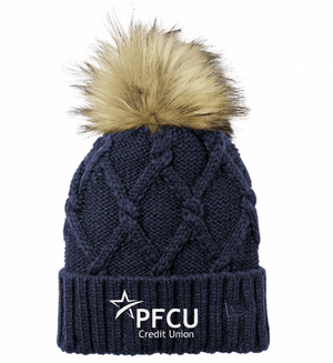 Custom Apparel - Screen Printing - PFCU - Faux Fur Pom Beanie - PFCU - 14701