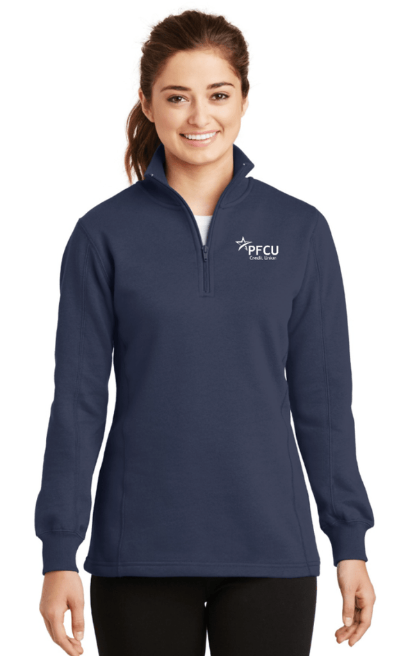 Custom Apparel - Screen Printing - PFCU - Ladies Quarter Zip Pullover - PFCU - 14701