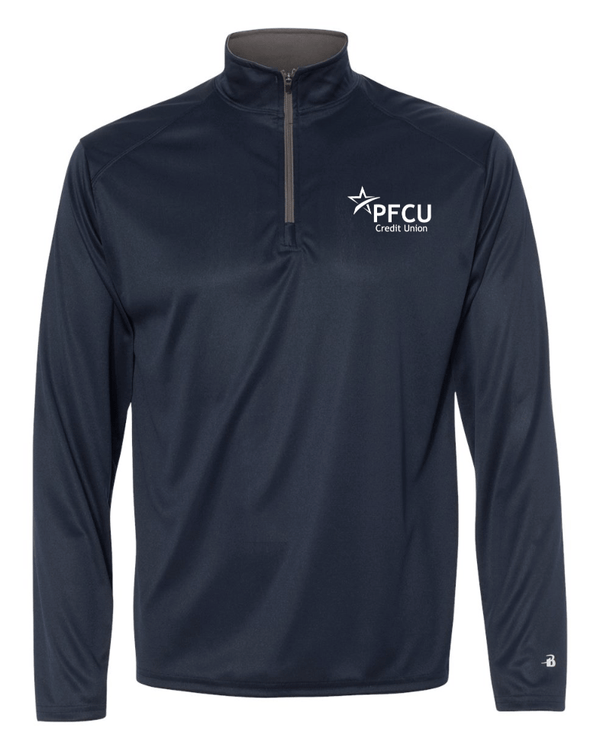 Custom Apparel - Screen Printing - PFCU - Men's Quarter Zip Pullover - PFCU - 14701
