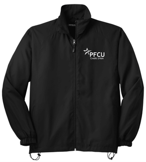 Custom Printed Apparel | PFCU Staff Shop - Adult Unisex Full Zip Wind Jacket - PFCU - 19159