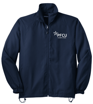 Custom Printed Apparel | PFCU Staff Shop - Adult Unisex Full Zip Wind Jacket - PFCU - 19159