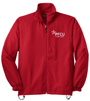 Custom Printed Apparel | PFCU Staff Shop - Adult Unisex Full Zip Wind Jacket - PFCU - 19159