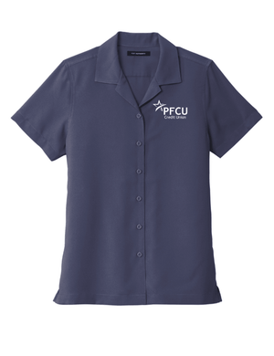 Custom Printed Apparel | PFCU Staff Shop - Women's Performance Button Up Shirt - PFCU - 19159