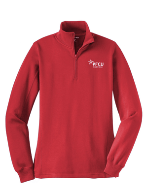 Custom Apparel - Screen Printing - PFCU Staff Shop - Women's Quarter Zip Sweatshirt (Multiple Colors Available) - PFCU Staff Shop - 17266