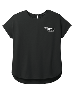 Custom Printed Apparel | PFCU Staff Shop - Women's Stretch Crepe Crew - PFCU - 19159
