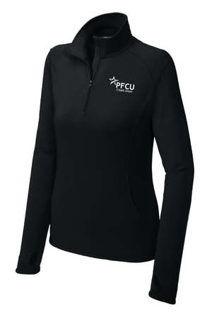 Custom Apparel - Screen Printing - PFCU Staff Shop - Women's Stretch Quarter Zip Pullover (Multiple Colors Available) - PFCU Staff Shop - 17266