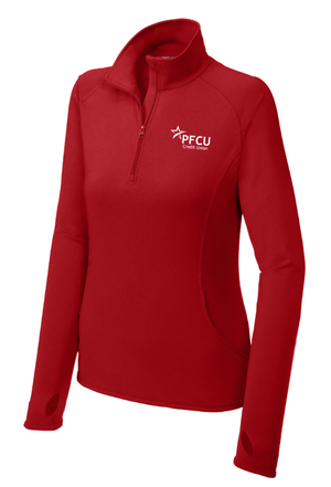 Custom Apparel - Screen Printing - PFCU Staff Shop - Women's Stretch Quarter Zip Pullover (Multiple Colors Available) - PFCU Staff Shop - 17266