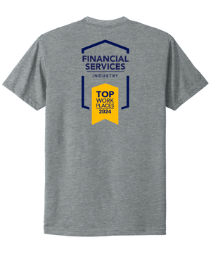 Custom Apparel - Screen Printing - PFCU Top Work Places Unisex T-shirt - PFCU - 17816