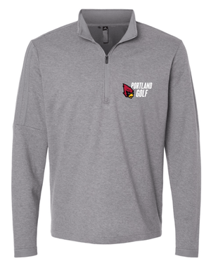 Custom Apparel - Screen Printing - PHS Girl's Golf Apparel - Men's Adidas 3 Stripes 1/4 Zip Sweater Grey - PHS Girls Golf - 16466