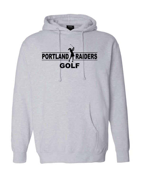 Custom Apparel - Screen Printing - PHS Girl's Golf Apparel - Unisex Heavyweight Hooded Sweatshirt Black/Grey - PHS Girls Golf - 16466
