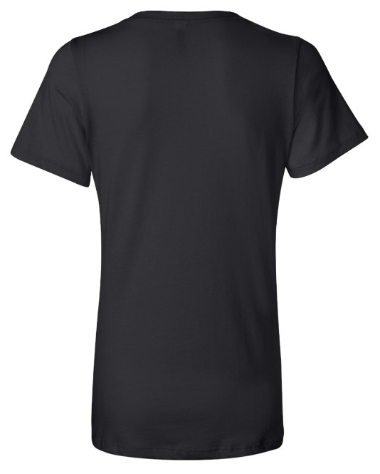 Custom Apparel - Screen Printing - PHS Girl's Golf Apparel - Women's Relaxed V Neck T-Shirt Vintage White/Black - PHS Girls Golf - 16466