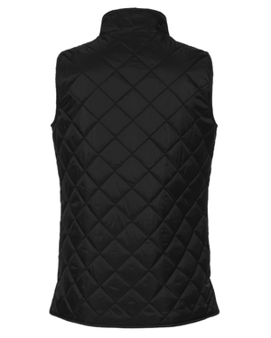 Custom Apparel - Screen Printing - PHS Girl's Golf Apparel - Women's Vintage Diamond Quilted Vest Black - PHS Girls Golf - 16466