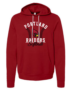 Custom Apparel - Screen Printing - PHS Softball Round 2 - Fleece Pullover Hoodie (Asphalt / Cardinal) - PHS Softball 2 - 17644