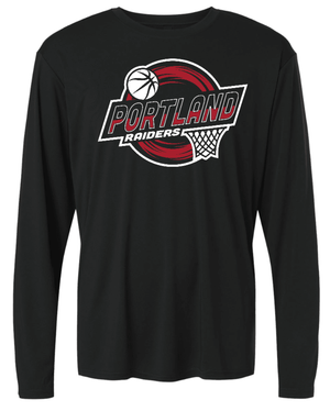 Custom Printed Apparel | PMS Basketball | Adult Unisex Black Performance Long Sleeve - PMS Basketball - 18926
