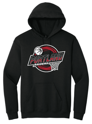 Custom Printed Apparel | PMS Basketball | Adult Unisex Hoodie (Cardinal/Black) - PMS Basketball - 18926