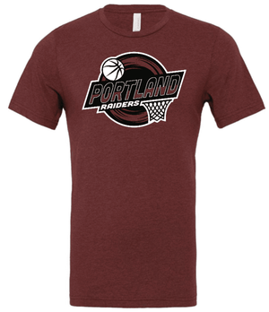 Custom Printed Apparel | PMS Basketball | Adult Unisex T-Shirt (Cardinal/Black) - PMS Basketball - 18926