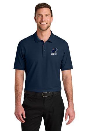 DeWitt Middle School Apparel Polo River Blue Navy front view