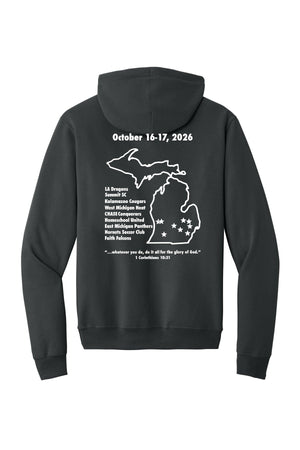 LA Dragons Fall Tournament 2026 Hoodie Coal Grey back view
