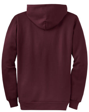 Okemos Special Education Apparel Zip Up Hoodie Maroon back view