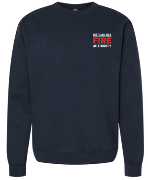 Custom Printed Apparel | Portland Area Fire Authority Fall 2025 - Adult Crewneck Sweatshirt (Navy/Charcoal) - Portland Area Fire Authority Fall 2025 - 18213