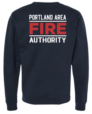 Custom Printed Apparel | Portland Area Fire Authority Fall 2025 - Adult Crewneck Sweatshirt (Navy/Charcoal) - Portland Area Fire Authority Fall 2025 - 18213