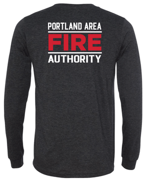 Custom Printed Apparel | Portland Area Fire Authority Fall 2025 - Adult Long Sleeve Tees (Charcoal/Navy) - Portland Area Fire Authority Fall 2025 - 18213