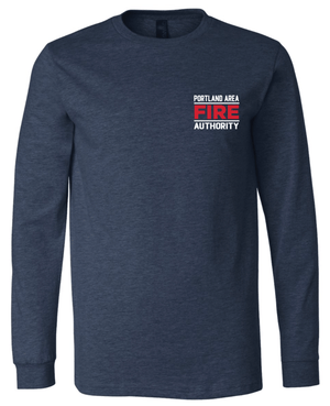 Custom Printed Apparel | Portland Area Fire Authority Fall 2025 - Adult Long Sleeve Tees (Charcoal/Navy) - Portland Area Fire Authority Fall 2025 - 18213