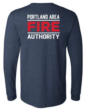 Custom Printed Apparel | Portland Area Fire Authority Fall 2025 - Adult Long Sleeve Tees (Charcoal/Navy) - Portland Area Fire Authority Fall 2025 - 18213