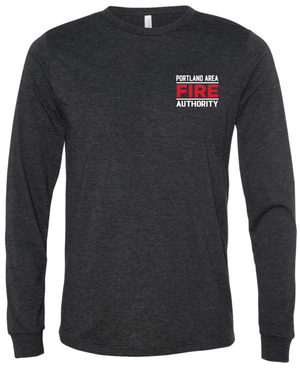 Custom Printed Apparel | Portland Area Fire Authority Fall 2025 - Adult Long Sleeve Tees (Charcoal/Navy) - Portland Area Fire Authority Fall 2025 - 18213