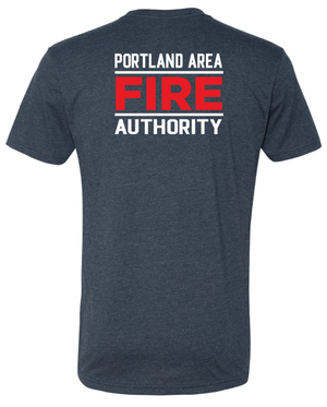 Custom Printed Apparel | Portland Area Fire Authority Fall 2025 - Adult T-Shirts (Charcoal/Navy) - Portland Area Fire Authority Fall 2025 - 18213