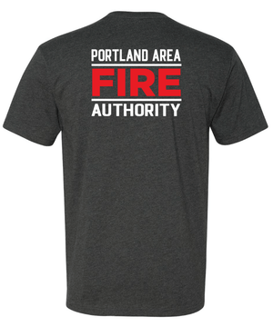Custom Printed Apparel | Portland Area Fire Authority Fall 2025 - Adult T-Shirts (Charcoal/Navy) - Portland Area Fire Authority Fall 2025 - 18213
