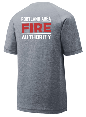 Custom Printed Apparel | Portland Area Fire Authority Fall 2025 - Navy Heather Adult Performance T-Shirt - Portland Area Fire Authority Fall 2025 - 18213
