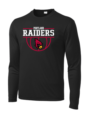 Custom Printed Apparel | Portland Basketball 2025 | Adult Unisex Black Performance Long Sleeve "Front Design" (PERSONALIZATION OPTIONAL) - Portland Basketball 25 - 18738
