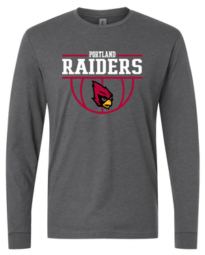 Custom Printed Apparel | Portland Basketball 2025 | Adult Unisex Long Sleeve "Front Design" (Black/Grey) - Portland Basketball 25 - 18738