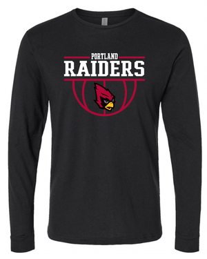 Custom Printed Apparel | Portland Basketball 2025 | Adult Unisex Long Sleeve "Front Design" (Black/Grey) - Portland Basketball 25 - 18738
