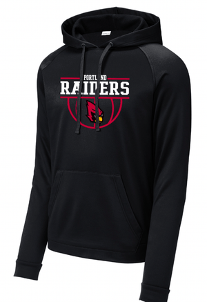 Custom Printed Apparel | Portland Basketball 2025 | Adult Unisex Performance Fleece Hoodie "Front Design" (Black/Grey) - Portland Basketball 25 - 18738